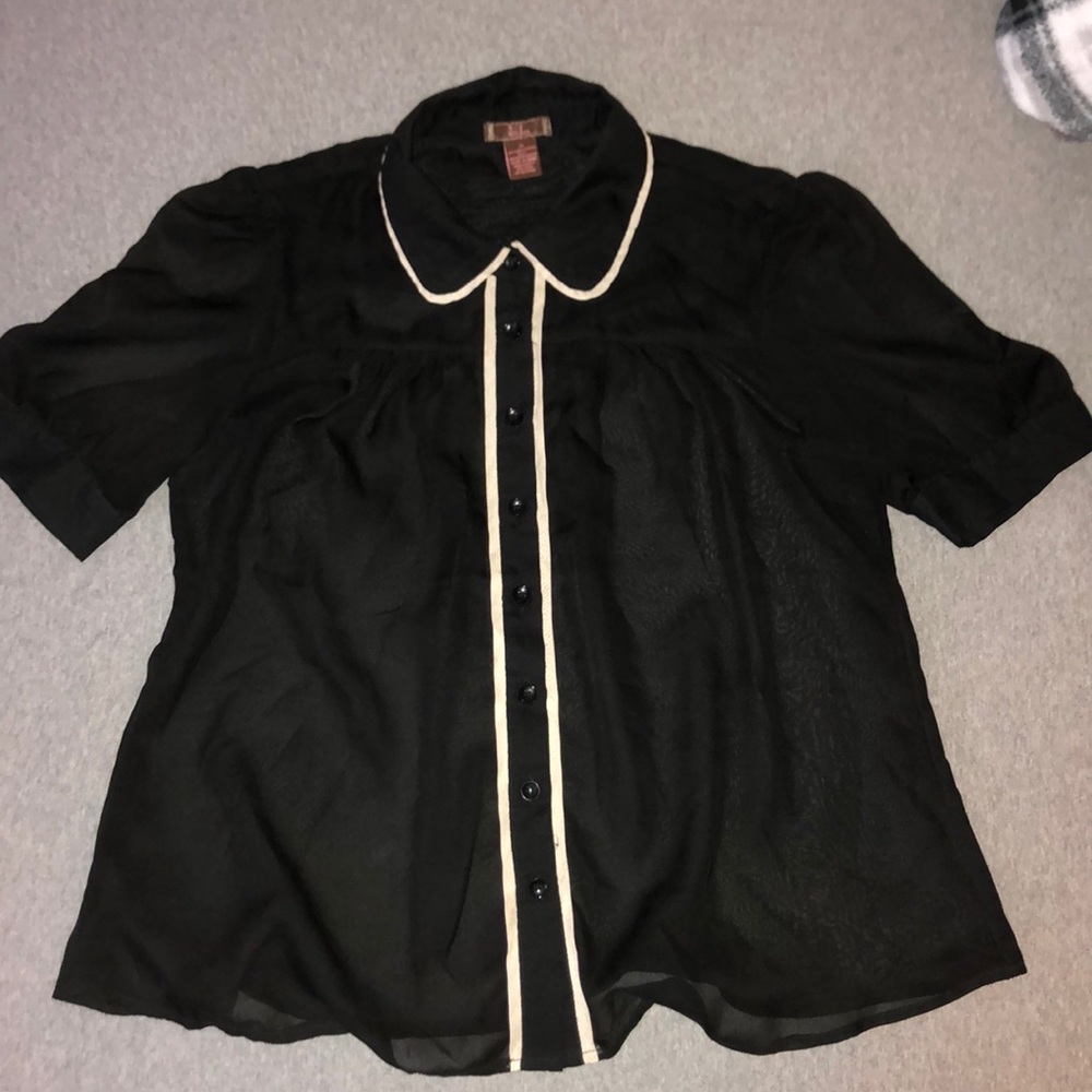 DmBm Vintage Sheer Baby Doll Blouse